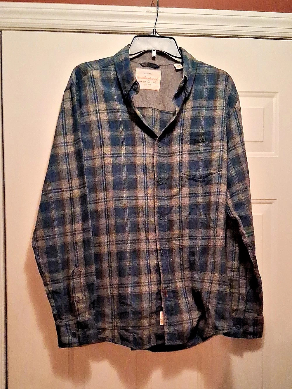 Weatherproof Vintage Men's Long Sleeve Plaid Flannel Shirt